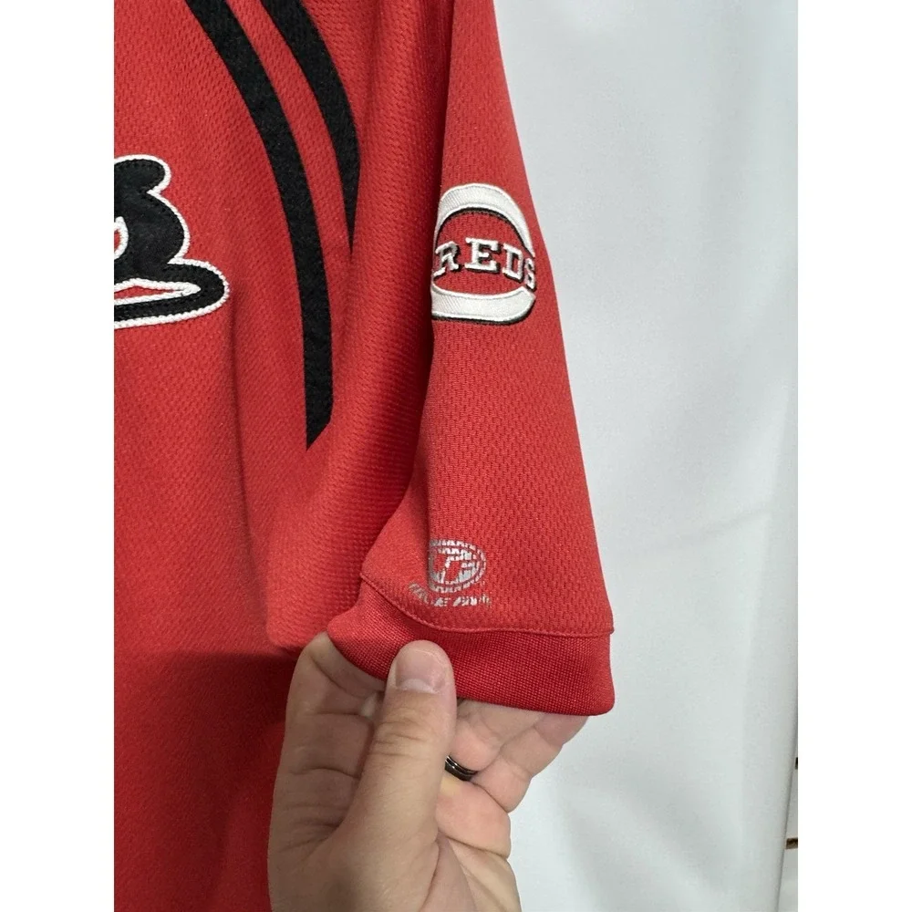 Cincinnati Reds Shirt Mens L/XL Red Black MLB Baseball True Fan Jersey Style Top